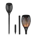 4X LED Szolár Lámpa Lánghatással Fáklya - 12 LED, Elegáns Design, Időjárásálló