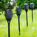 4X LED Szolár Lámpa Lánghatással Fáklya - 12 LED, Elegáns Design, Időjárásálló