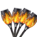 4X LED Szolár Lámpa Lánghatással Fáklya - 12 LED, Elegáns Design, Időjárásálló