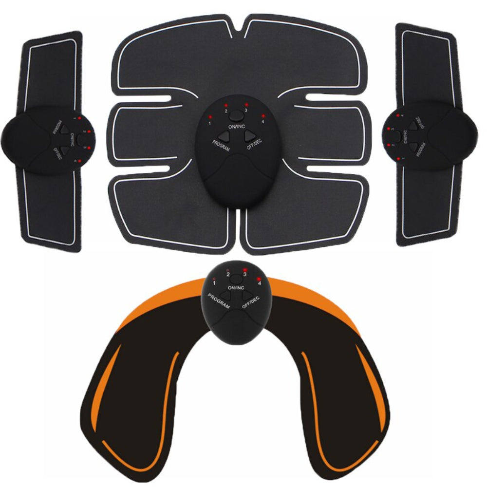 Teljes EMS Elektrostimulációs Készlet - 5 Fitness Készülék Hasra, Karra és Fenékre 10 Intenzitással