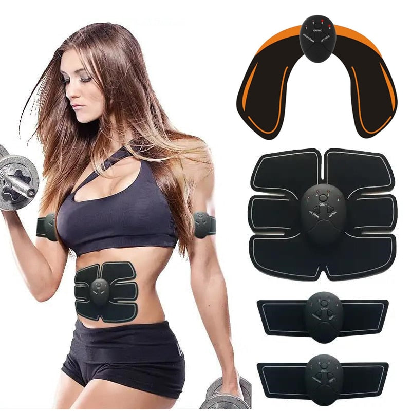Teljes EMS Elektrostimulációs Készlet - 5 Fitness Készülék Hasra, Karra és Fenékre 10 Intenzitással