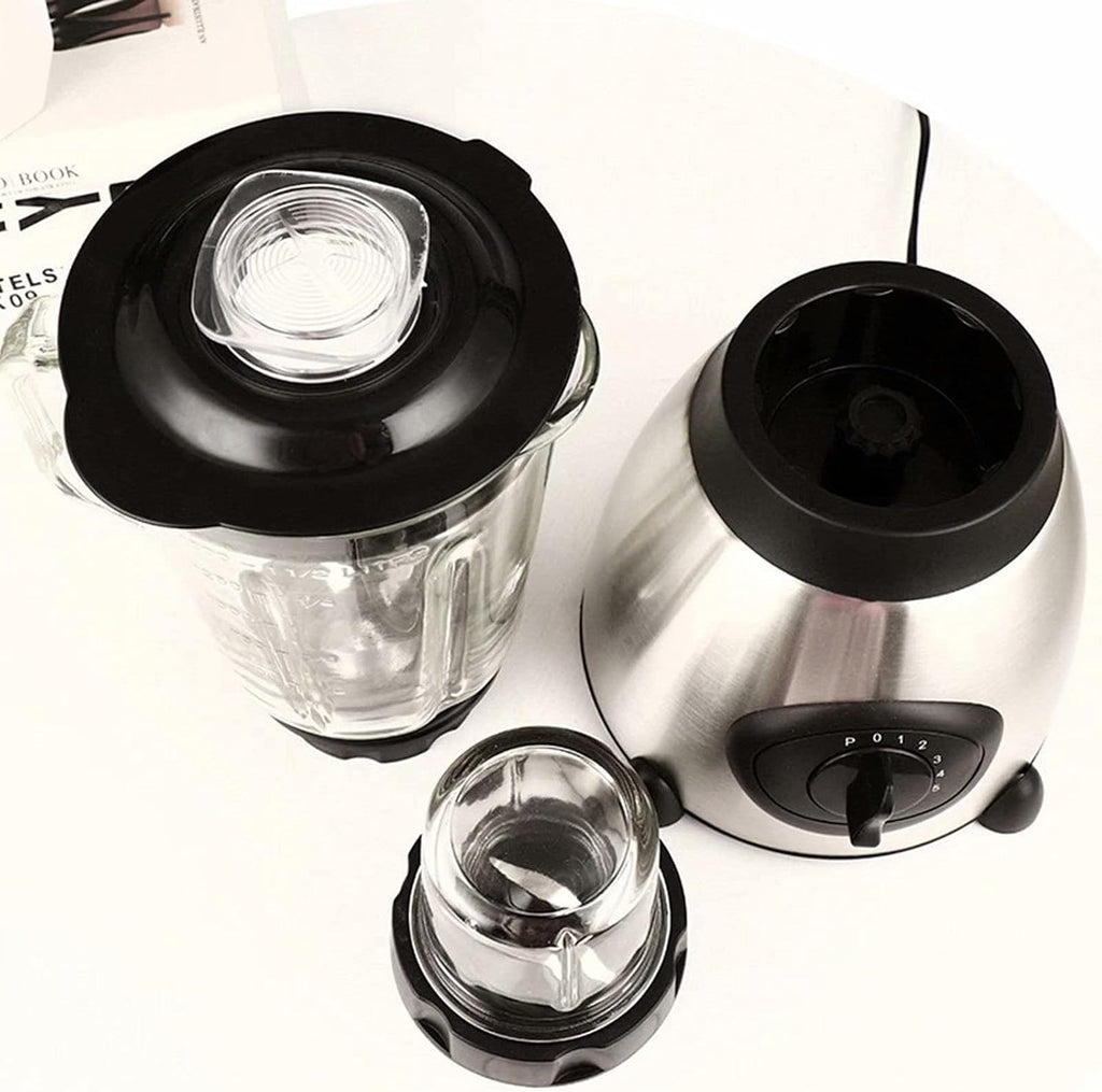 2 az 1-ben elektromos turmixgép darálóval | 1.5L | 650W | 5 sebesség + Pulse funkció | Rozsdamentes acél pengék | Turmixolás, Smoothie, Jégaprítás