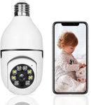 355°-os Full HD WiFi izzó kamera panoráma szöggel, mozgásérzékelővel és kétirányú audio funkcióval