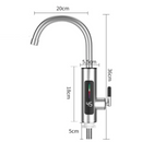 Rozsdamentes acél azonnali elektromos csap 3000W - Meleg víz másodpercek alatt, LED kijelző, 360°-os forgatás