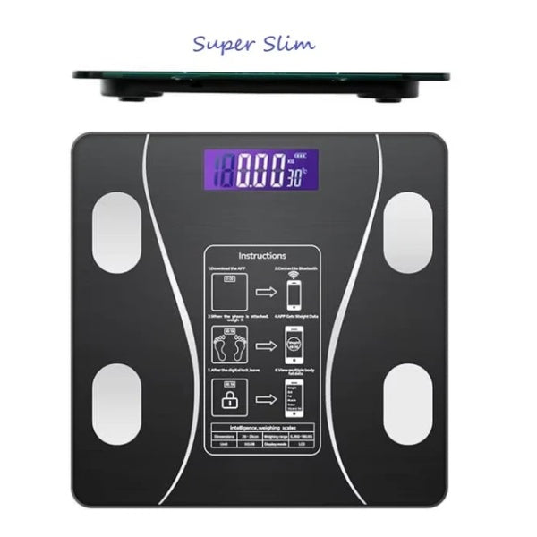 Intelligens Digitális Mérleg Smart Alkalmazással – Teljes Testelemzés, Bluetooth, BMI és Testzsír