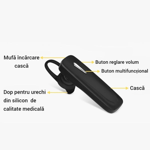Professzionális Bluetooth Hands-Free Headset – HD Mikrofon, Zajszűrés, 8 Óra Üzemidő