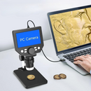Hordozható Digitális Mikroszkóp LCD Képernyő 4.3 inch Zoom 1X–1000X, 1080P, Állítható LED Világítás