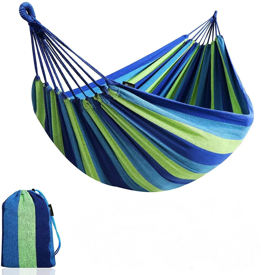 1+1 csomag Kétszínű, strapabíró pamut függőágy 190 cm x 150 cm