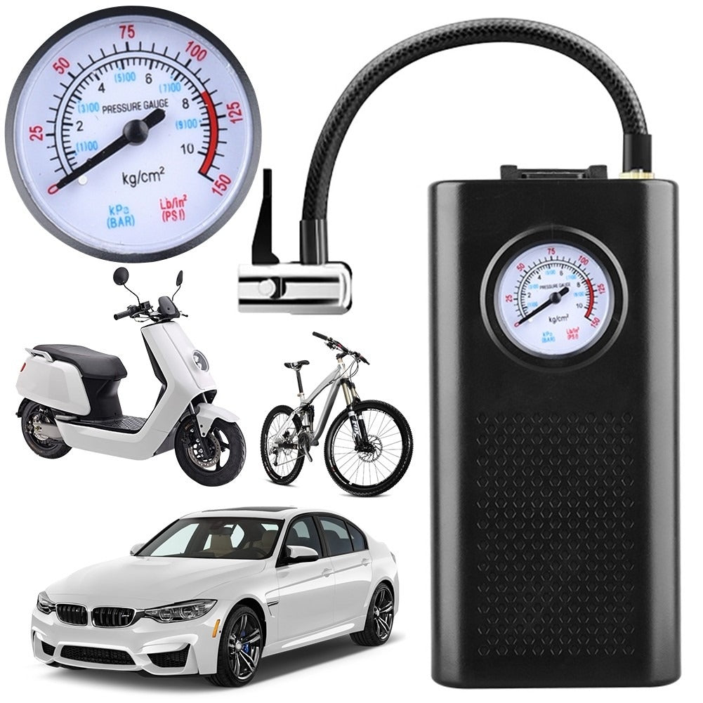 Mini autós kompresszor, hordozható, USB töltés
