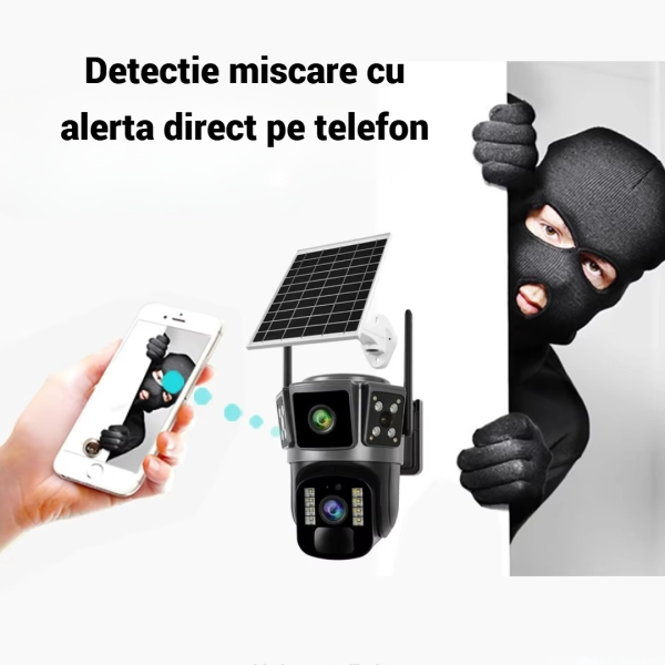 Napenergiás megfigyelő kamera, 4G kapcsolat, színes éjjellátó, 32GB memóriakártya ajándékba