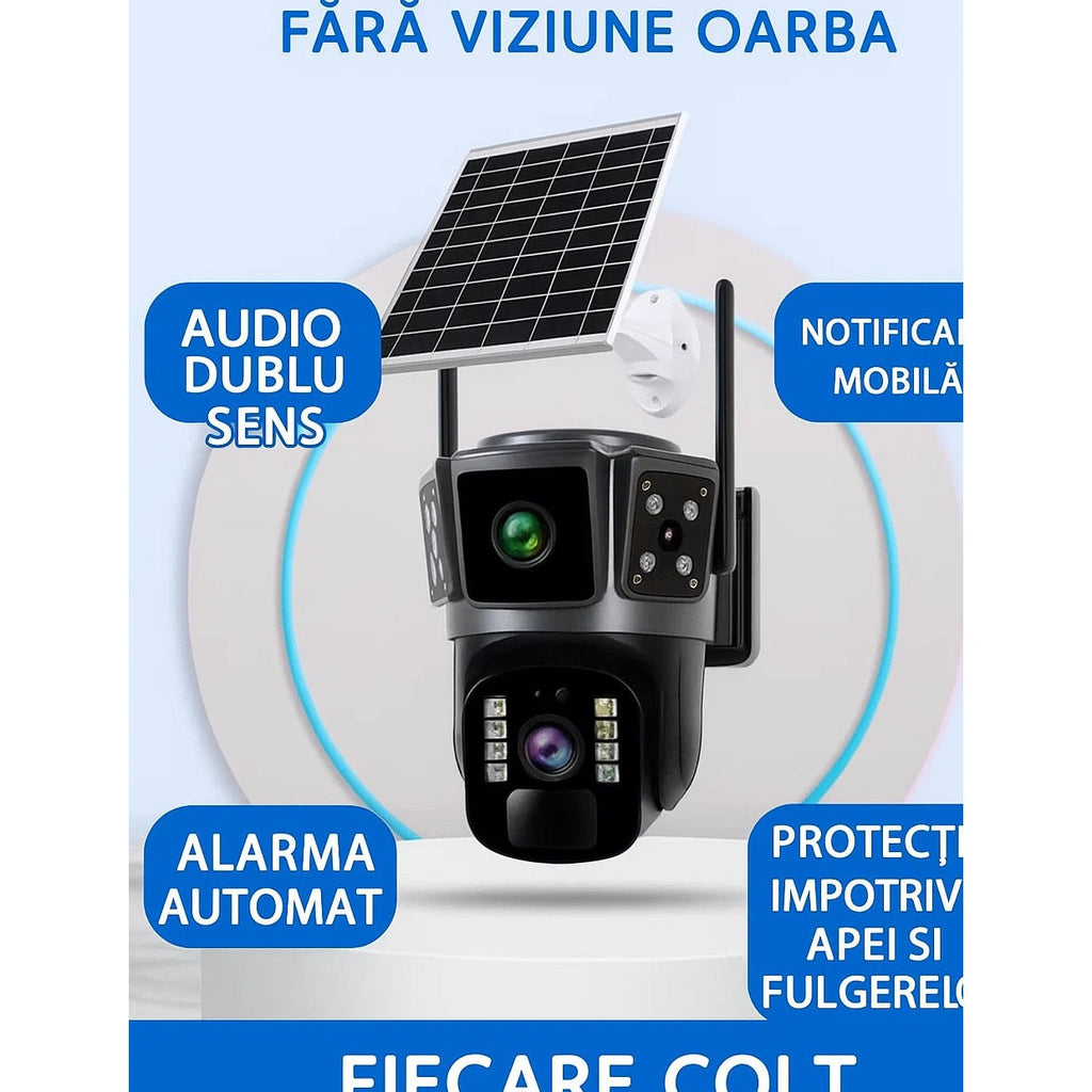 Napenergiás megfigyelő kamera, 4G kapcsolat, színes éjjellátó, 32GB memóriakártya ajándékba