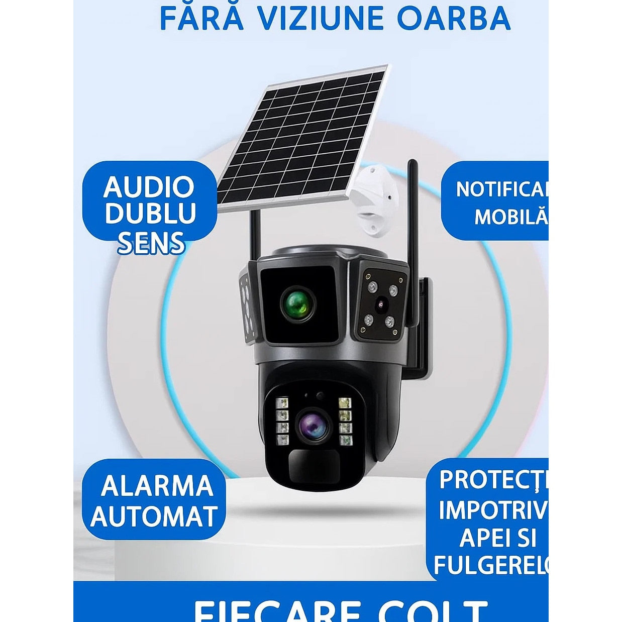 Napenergiás megfigyelő kamera, 4G kapcsolat, színes éjjellátó, 32GB memóriakártya ajándékba