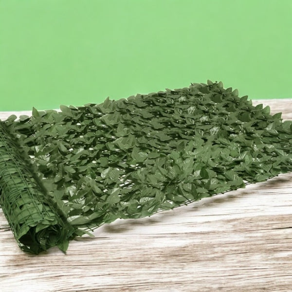 Mesterséges sövény realisztikus levelekkel, könnyen szerelhető, kültéri és beltéri dekorációhoz, 1m x 3m