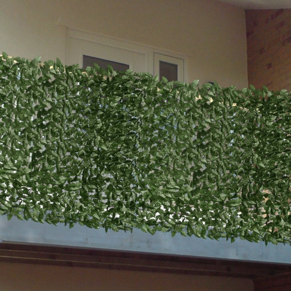 Mesterséges sövény realisztikus levelekkel, könnyen szerelhető, kültéri és beltéri dekorációhoz, 1m x 3m