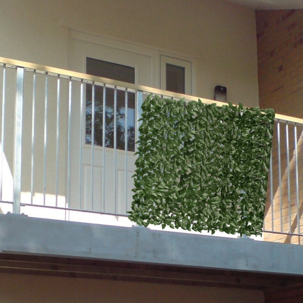 Mesterséges sövény realisztikus levelekkel, könnyen szerelhető, kültéri és beltéri dekorációhoz, 1m x 3m
